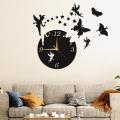 Black Wooden Fairy Clock For Wall Decor / Fairy clock / wall clock / 12 ; 12 diameter / wall clock in Pakistan. 