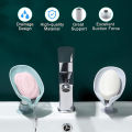 oap Drain Box Dish Holder Metal Bar Soap Holder for Shower Bathroom, Soap Tray Rust-Proof Self Draining, Soap Dishes Sponge Holders With Lid For Home Kitchen Countertop Bathroom Storage. 