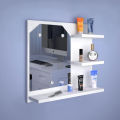 Fabulous DIY Wall Mounted Dressing Table - Wooden Wall Mount Dressing Table with Mirror and Shelves. 