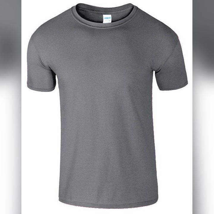 Charcoal Grey Cotton T-Shirt Plain Basic Tshirt