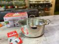 Alpha 2-Piece Set of Stainless Steel Double Bottom Cooking Pots (30 cm & 32 cm). 