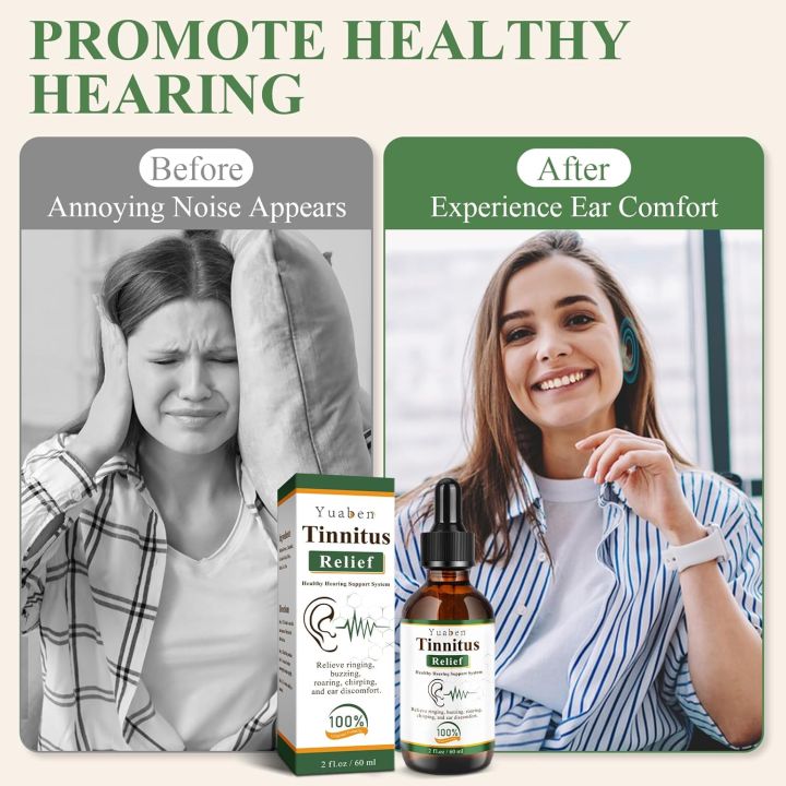 ๐ฟ Yuaben Herbal Ear Drops (60ml) โ Tinnitus Relief & Clogged Ear ...