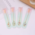 Sweet Journal 1PCS Elliptical Embossed Series Flower Metal Bookmark for Book Holder Bookmark Share Book Markers Tab Decoration. 