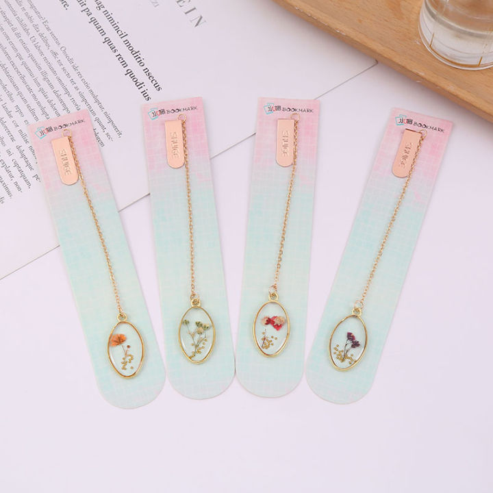 Sweet Journal 1PCS Elliptical Embossed Series Flower Metal Bookmark for Book Holder Bookmark Share Book Markers Tab Decoration
