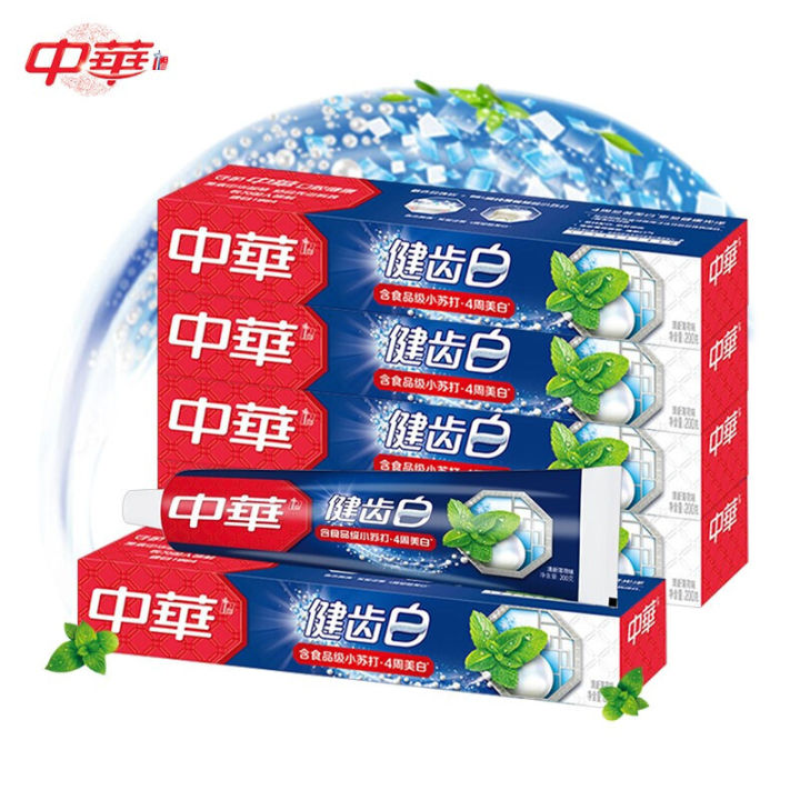 Chinese Jianchi White Toothpaste Mint Fresh 155g/200g Colorful Fruit Flavor Pack