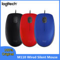 Logitech M110 Wired Mouse USB Silent Mice 1000dpi For Mac PC Laptop Notebook Tablet PC Portable Office Gaming Mouse. 