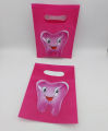 FIRST TEETH THEME GOODY BAGS - PACK OF 10 FABRIC GOODY BAGS - FIRST TEETH GIFT BAGS. 