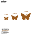 Pack of 30 Wooden Butterflies for Kids Bedroom Wall Decoration – Brown. 