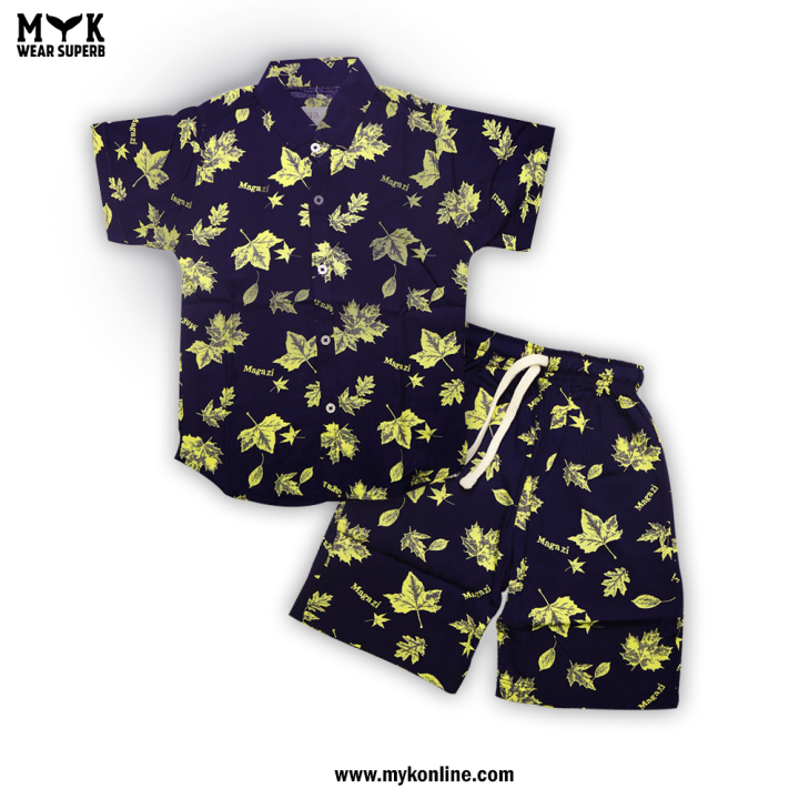 kitchen series *all 3 prints! – wicked leap Images... MYK Wear superb Boy’s Summer Leaf Print Linen Shirt & Shorts Set – Navy ...