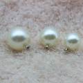 100 Pieces Pearl Rivet Studs White Pearl Beads for Crafts Jeans Bags Shoes Clothes Decoration , 8mm. 