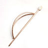 Women Hollow Out Geometric Elliptical Leaf Updo Hairpin Barrette Hair Accessory. 