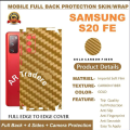 SAMSUNG S20 FE FULL BACK 360 premium Protection Skin / Wrap. 