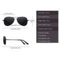 BLACK Men's Aviator Polarized Sunglasses Black Frame Black Lens For Man. 