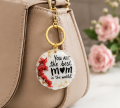 Circular Resin Keychain | You are the best Mom in the World | Handmade. 