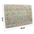Early Learning Colorful 3in1 Haroof e Tahaji Wooden Puzzle Board for Kids | Urdu Puzzle board | Urdu alphabet board. 
