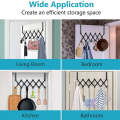 6 OVER THE DOOR HOOKS Expandable WASH ROOM COAT HANGER CLOTHES TOWEL STORAGE. 