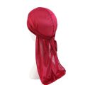 New Men Silky Durag Black Sewing Silky Durags Bandanas Doo-Rags Satin Durag Headwraps Long Tail Wave Cap Headwear Hat Pirate Hat. 