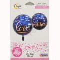 Love Together Foil Balloon - 22 Inch - Balloons Decoration Items - Blue - Pack Of 1. 