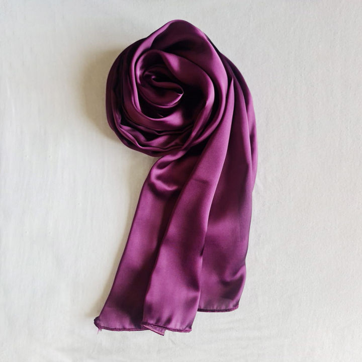 silk plain hijab scarf stoller in multi colors