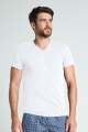 Classic V-Neck White Undershirt. 