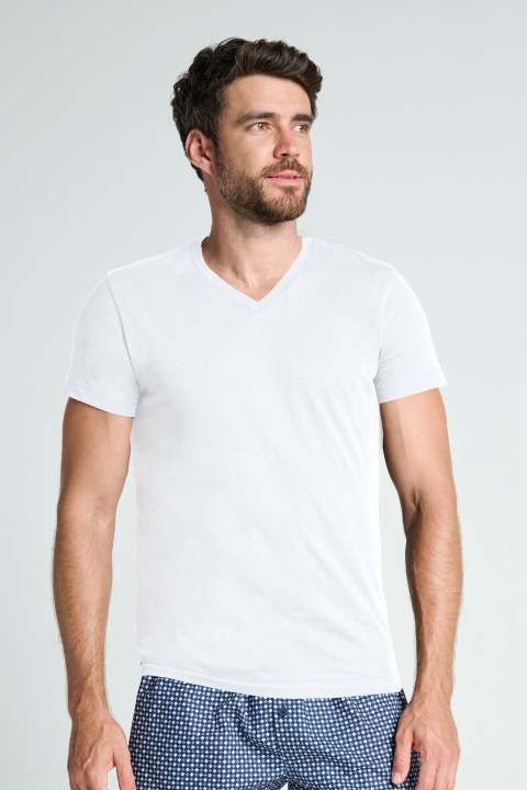 Classic V-Neck White Undershirt
