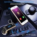 4-in-1 USB Car Smartphone Charger Bluetooth FM Transmitter, AUX Modulator Car Kit MP3 Player SD. 