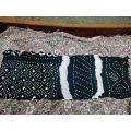 Krinkal Shefoun Green And White Chunri Dupatta 2.5 Yards ( Independence Day Special ). 