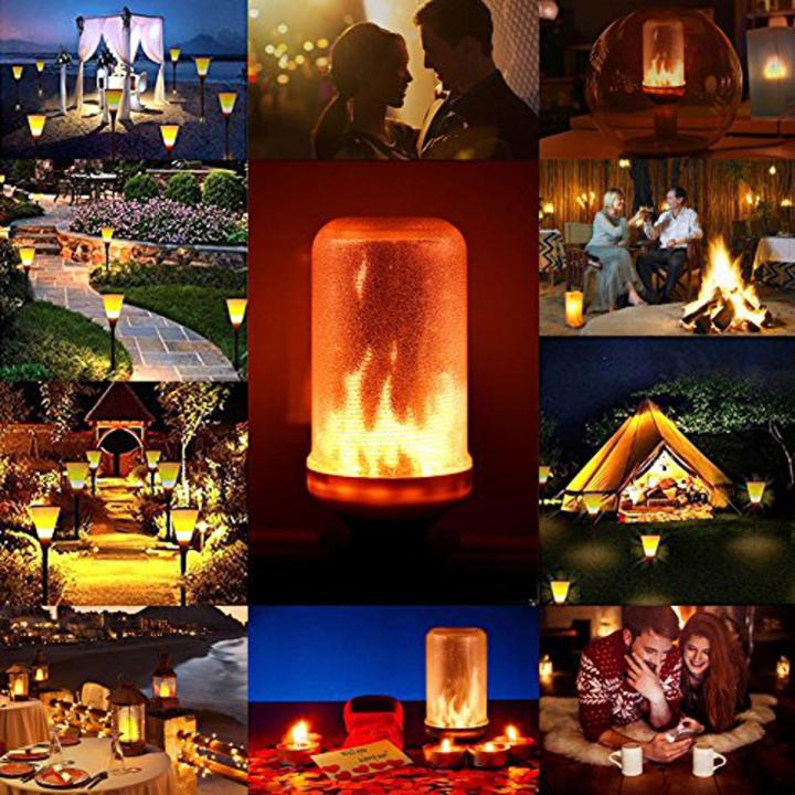 Lumiereholic LED Bulbs Flame Effect Light Bulb FÎrêFlickêring Decorative Bulbs Simulated Nature FîrêAtmosphere Lamp for Christmas/Home/Party/Garden/Bar/Halloween/Festival Decoration