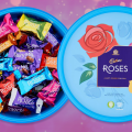 New Exclusive Blue Diamond Almonds Blueberry Salted Shelled Kosher Can 6oz | Cadbury Roses Milk Chocolate Tub 550g (Made in UK). 