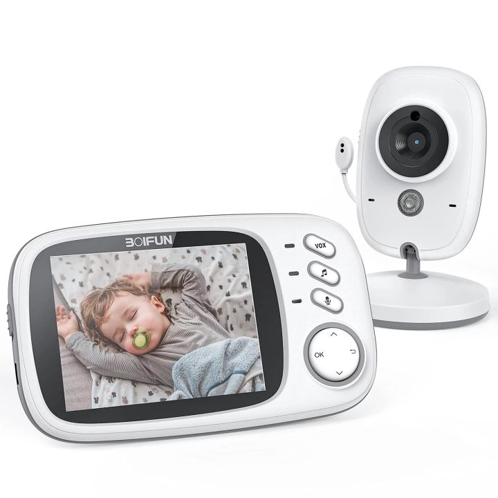 BOIFUN VB603 Baby Monitor with Camera and Audio, No WiFi, VOX Mode, Night Vision, 3.2'' HD Screen, Two-Way Audio, Baby Camera(Without Box)