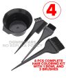 Hair Color Bowl Set Bowl With Three Brushes Hair Dye Color Brush and Bowl Set Stylist Tools for DIY Salon, 4Pcs Color Bowl Brushes Tool Mixing Bowl Kit Tint Comb for Hair Tint Dying Coloring Applicator - Dye Brush & Comb/Mixing Bowl/Tint Tool. 