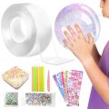 Nano Tape Balloon DIY Kit Fun Tape/ Nano Tape Plastic Bubbles Balloon Two Sided Tape for DIY Craft, Birthday Party Pool Party/1 Nano Tap Roll 3m Length 1 inch Width Double Sided Tap Only Use Hot Air For Soft The Tape & Make Unlimited DIY Craft. 