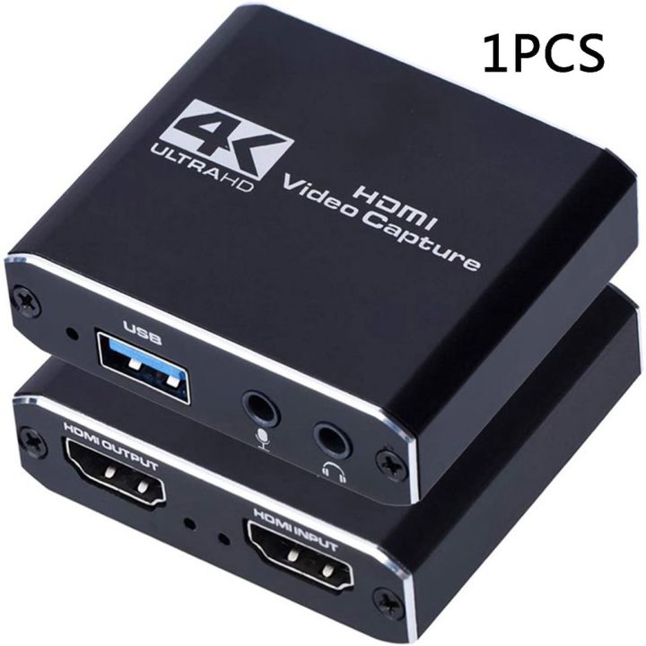 4K 1080P HDMI Video Capture Card USB 2.0 Recorder Box Device for Live Streaming Video Recording