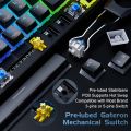 RGB Gaming Keyboard - Mechanical Keyboard Blue Switch Wired/Wireless Mini RGB Keyboard 61 / 87 Keys With & With Out Numpad - RGB Light Mechanical Keyboard Black/White - Detachable TYPE-C Wired/Wireless For Professional Gaming - Compatible With PC & Laptop. 