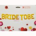 BRIDE TO BE FOIL BALLOON IN GOLDEN COLOR - BRIDAL SHOWER FOIL BALLOONS - NIKKAH DECORATION ITEMS. 