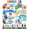 【Free 2 Hidden Dolls 8 Pcs Lego Among us Minifigures Building Blocks Toys for Kids Gift New 2021 Style Education Toy. 