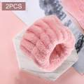 Wrist Wash Bands Wristbands SPA Washband Girls Sweatband for Skincare , Pink. 