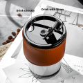 High-Value Portable Leather Glass Coffee Cup With Straw and Lid Iced Tea Cup. 
