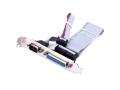 Motherboard Serial & Parallel Port Bracket DB9 DB25 RS232 COM Port Header Cable Connection ATX. 