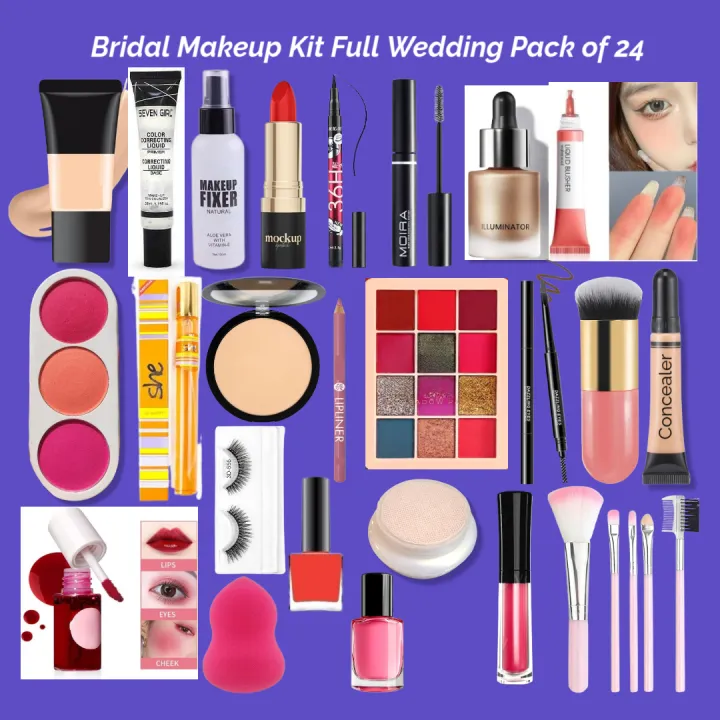 Pack%20of%2024%20Bridal%20Full%20Shadi%20Wending%20Makeup%20Deals%20Foundation%20+%20Primer%20+%20Concealer%20+%20Highlighter%20+%20Mascara%20+%20Eyeshadow%20High%20Quality%20Cosmetics%20-%20Image%203