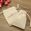 JUTE POUCH 5/Piece Burlap Jute Sack Drawstring Small Storage Bags/Pouch For Kitchen, Festivals, DIY Craft, Presents, Party Favors, Snacks & Jewelry Etc. 