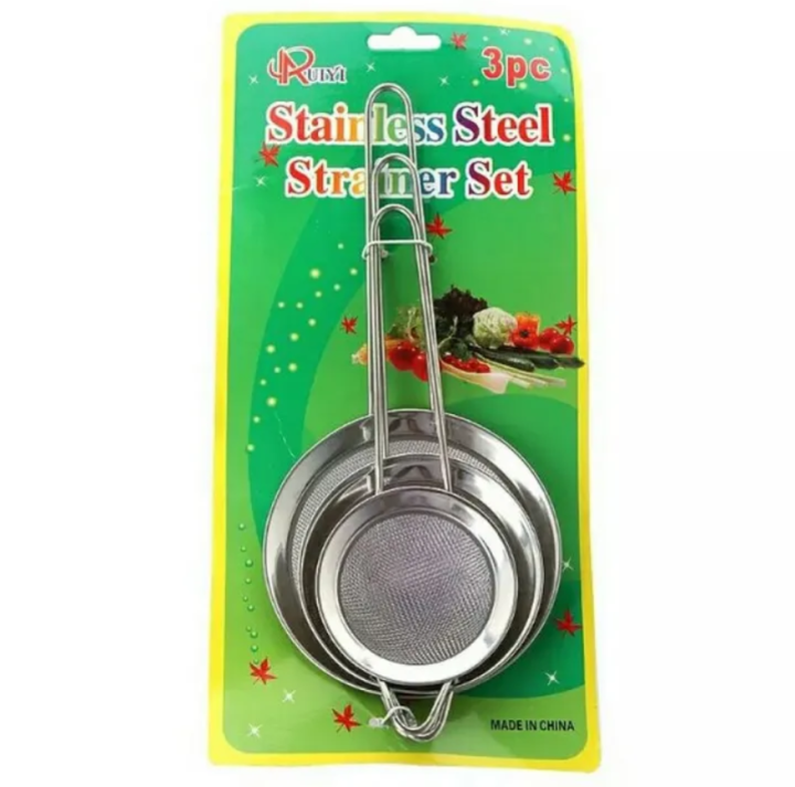 Steel Mesh Tea Strainer Set - Pack of 3