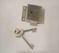 Cupboard lock long key silver. 