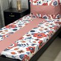 Cotton Crystal Single Bed Sheet Set-1 bed sheet 1 pillow cover. 