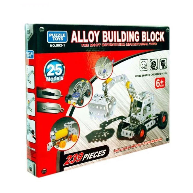 25 Model Alloy Mechanics Building Block Set - 239-Piece Tool Kit with ...