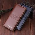 Genuine Leather Minimalist Men's Purse Long Wallet For Men Bi Fold Simple Wallet Clasp Card Holder Wallet. 