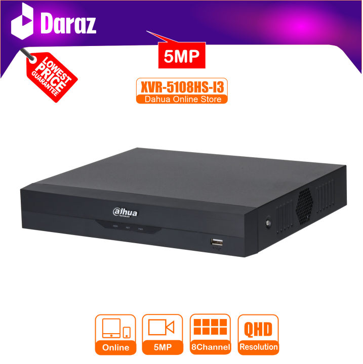 Dahua 8 Channels XVR DVR- 5MP XVR5108HS-I3-Dahua CCTV camera DVR-CCTV camera DVR box-CCTV camera Recorder -CCTV camera Receiver-CCTV camera DVR 8- CCTV camera DVR mini- Dahua DVR Price in Lahore- Dahua DVR price in Pakistan-Dahua DVR for 5MP cameras, Hikv