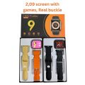 C900 Pro Max Smart Watch- Ultra Series 9 - NFC - Bluetooth Call - Customize Wallpaper - Wireless Charging - Real Screws and Straps Locks-2 Straps-Brand By Qurachi Trader's. 