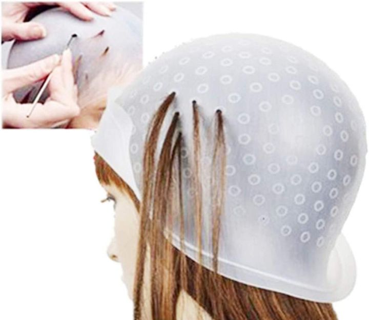 Silicon%20Streaking%20Cap%20for%20frosting%20and%20tipping%20with%20metal%20needle%20-%20Salon%20Designers%20-%20Image%202