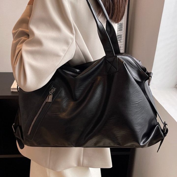 Women‘s Big Black Shoulder Bags Quality Soft Leather Tote Bag New Large ...